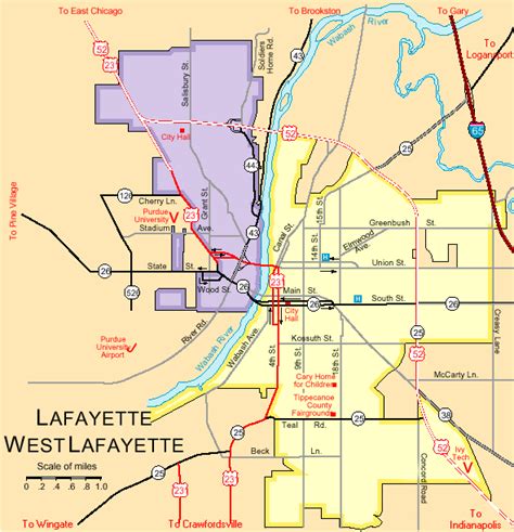Transportation Map Of Greater Lafayette Indiana 11 14 012