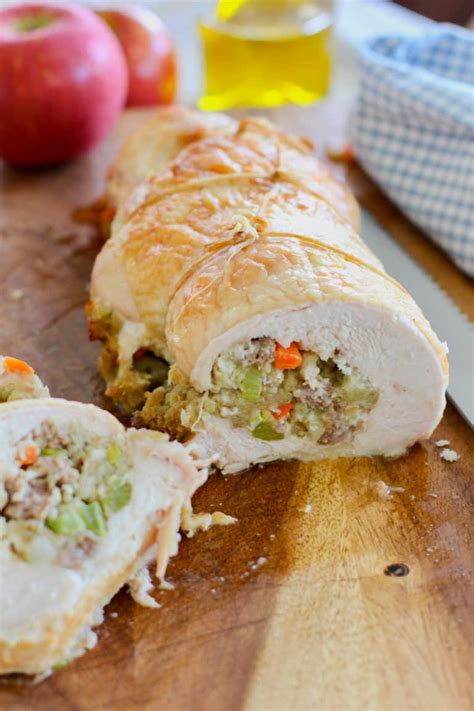 Turkey Roulade With Stuffing Laughing Spatula