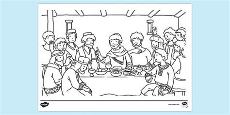 Free Printable Last Supper Colouring Page Colouring Sheets