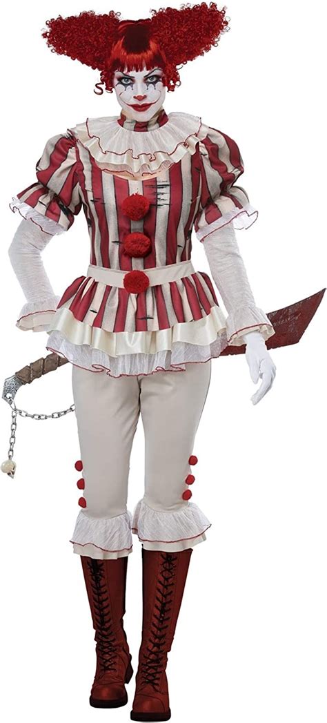 California Costumes Damen Sadistischer Clown Kostüme in Erwachsenengröße Amazon de Spielzeug