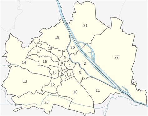Map Of Vienna Boroughs Districts And Neighborhoods