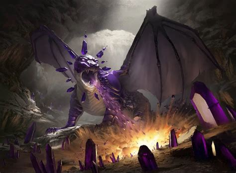 Amethyst Dragon Mtg Art From Commander Legends Battle For Baldurs