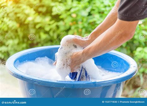 Hand Washing Clothes Stock Photo Image Of Laundry Soap 153771830