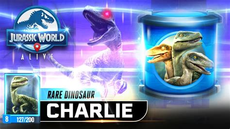 New Charlie Velociraptor Rare Unlock 【jurassic World Alive 侏羅紀世界alive】 Youtube