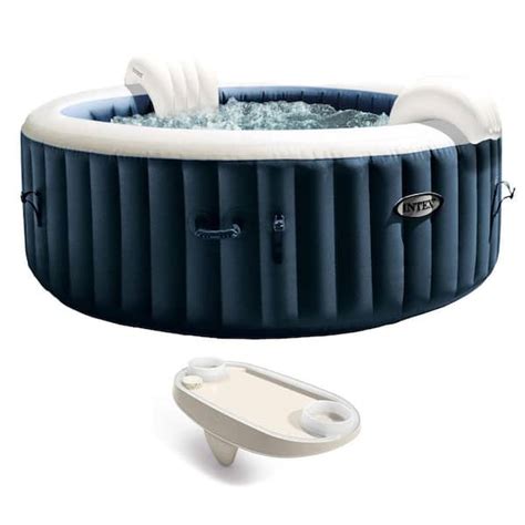 Intex Purespa Plus 4 Person Portable Inflatable Hot Tub 77 X 28 With Phone Spa Tray 28429ep