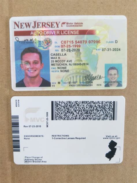 New Jersey Driving License Psd Template Driving License Template