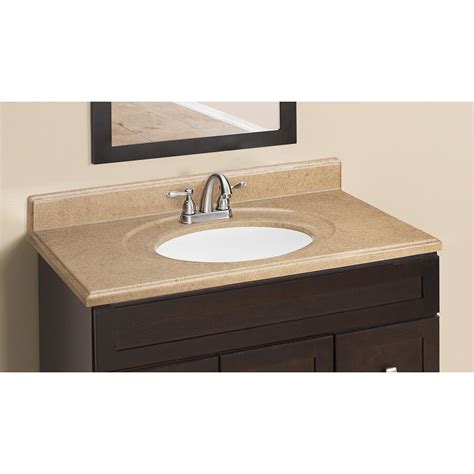 Shop Kona Solid Surface Integral Single Sink Bathroom Vanity Top Common In X In Actual