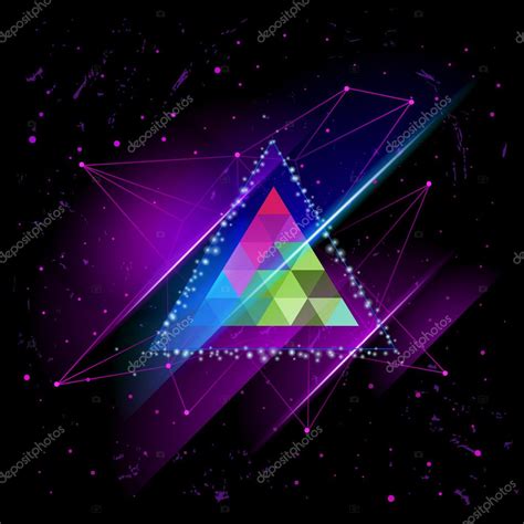Hipster Space Triangle Mystic Galaxy Astral Triangle — Stock Vector © Wywenka 20666613
