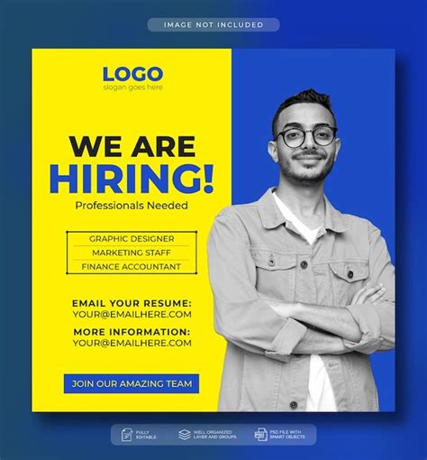 Premium Psd We Are Hiring Job Vacancy Social Media Post Or Web Banner