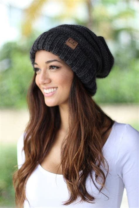 Charcoal Two Toned Slouchy Beanie Slouchy Style Saved By The Dress