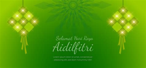Set of hari raya aidilfitri banner design vector muslim oil posters for the wall l malay element myloview. Selamat Hari Raya Aidilfitri Vector Background, Selamat ...