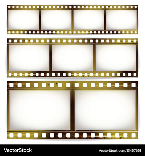 Film Strip Set Cinema Photo Frame Strip Royalty Free Vector