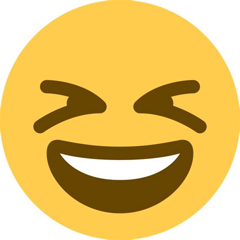 Smiling Face With Open Mouth And Tightly Closed Eyes Emoji Download