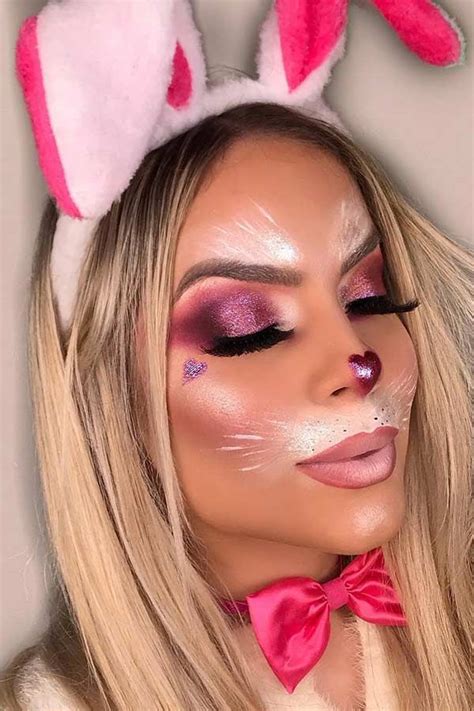 Pretty Bunny Makeup Idea For Halloween Bunny Makeup Halloween Makeup