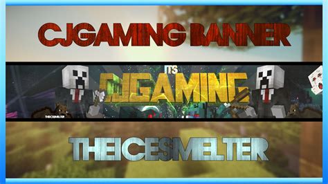 Minecraft Youtube Channel Banner Speed Art Cjgaming Youtube
