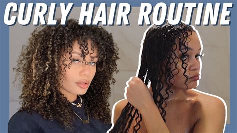 Curly Hair Routine For Volume 3b3c Curly Hair Routine 2021 Youtube