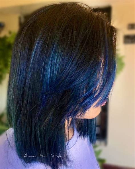 Many asian women complain that when they try to dye their hair light brown or dark blonde, it barely lightens. 41 Beautiful Blue Black Hairstyles for Women 2019