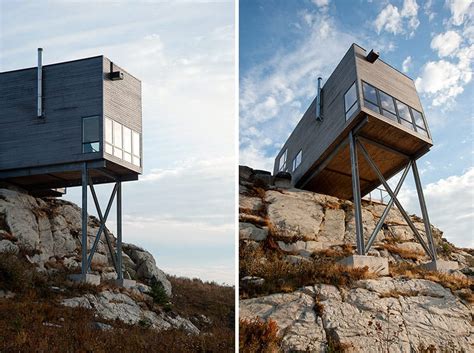 Affordable Cantilevered Timber Box House