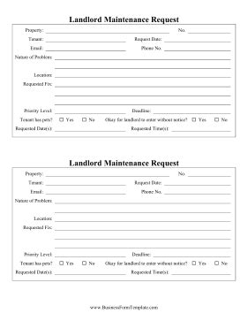 Maintenance work order form pdf maintenance request form pdf apartment maintenance request form template maintenance request forms work teaching assistant workload formthis form sets out the objectives of the teaching assistantships for the stated course. Landlord Maintenance Request Template