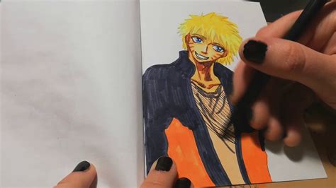 Drawing Naruto Uzumaki With Markers And A Simple Pencil