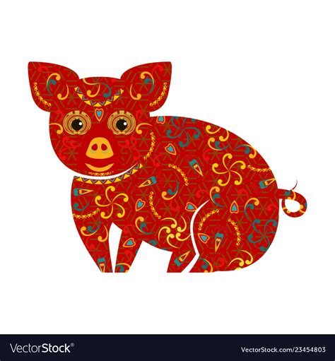 Chinese New Year Pig Royalty Free Vector Image
