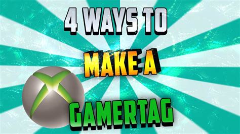 4 Ways To Make A Gamertag Youtube