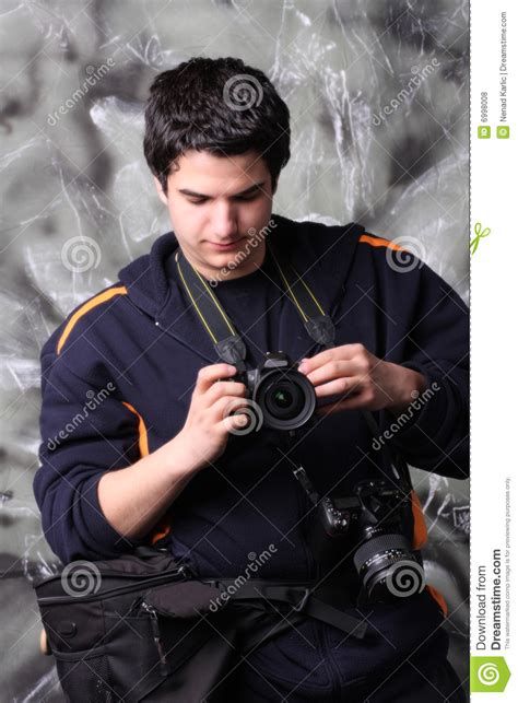 Photojournalist With Two Camera Royalty Free Stock Photos Image 6998008