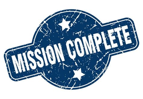 Mission Complete Button Stock Vector Illustration Of Template 122712754