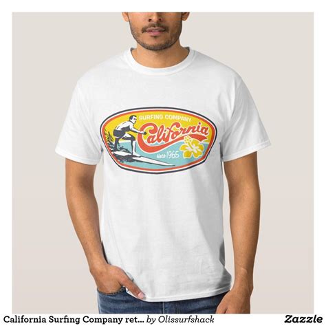 California Surfing Company Retro Surf Design T Shirt Retro Surf Surf