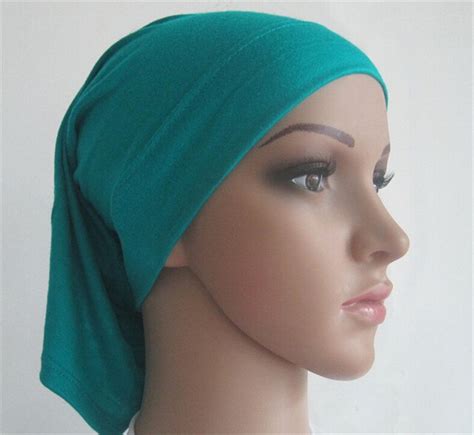 Cotton Solid Color Classic Arabic Turban Muslim Hat Dastar Womens