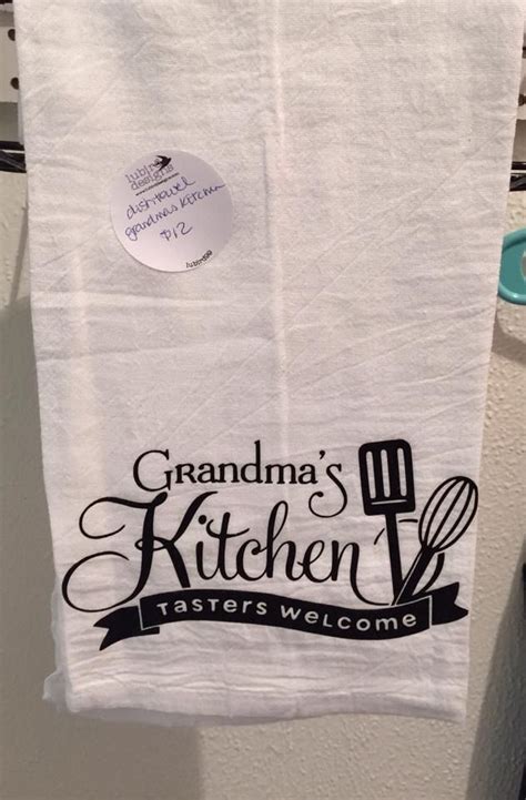 Lovely Kitchen Towels Diy Flour Sacks Cricut It Needs To Say Mimi Diy