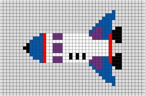 Space Rocket Pixel Art Brik