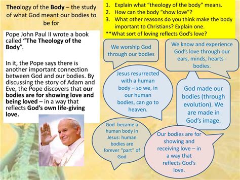Ppt To Define “theology Of The Body” To Explain How We Are Connected