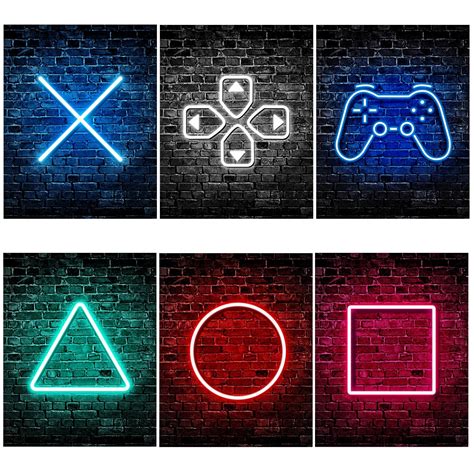 Buy 6 Pack Neon Gaming S 10 X 8 Video Game Neon Signs Design Wall