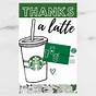 Printable Starbucks Gift Card