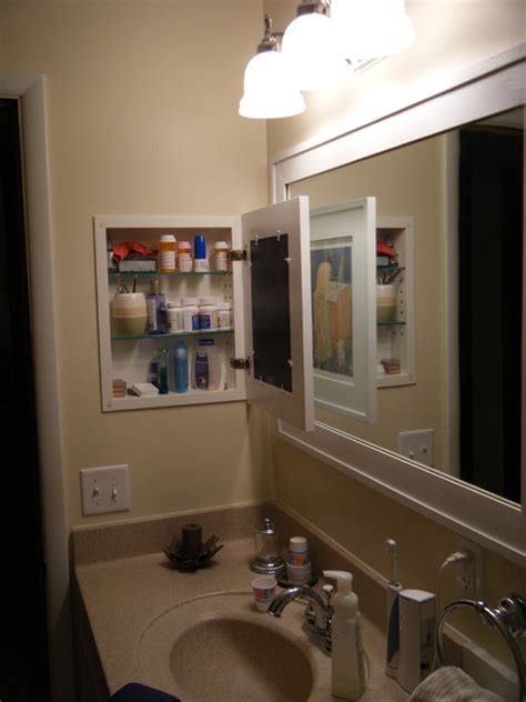 Recessed Picture Frame Medicine Cabinets With No Mirrors Bathroom