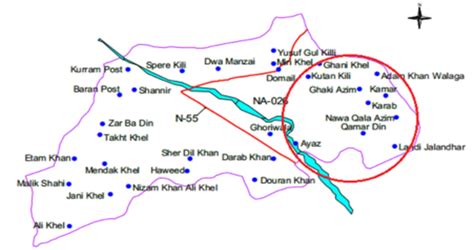 Map Of The District Of Bannu Showing The Research Spot Download
