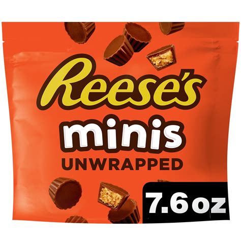 Reeses Minis Unwrapped Milk Chocolate Peanut Butter Cups Candy Bag 7