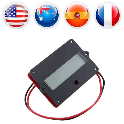 12V 24V 36V 48V Lead Acid Lithium Cell LCD Indicator Battery Capacity