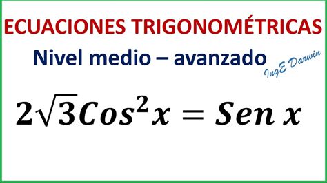 Ecuaciones Trigonométricas Ejercicio 2 Youtube