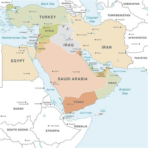 How Many Countries Are There In The Middle East Worldatlas
