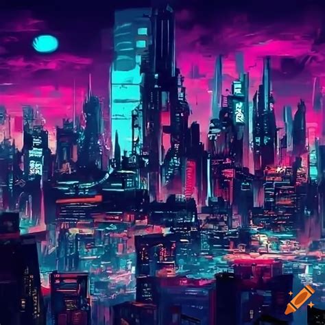 Cyberpunk City Wallpaper On Craiyon