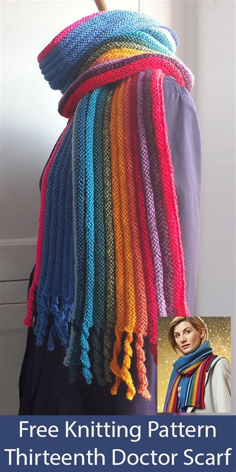 Free Knitting Pattern For Thirteenth Doctor Scarf Inspired By Doctor