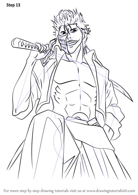 Learn How To Draw Grimmjow Jaegerjaquez From Bleach Bleach Step By Step Drawing Tutorials