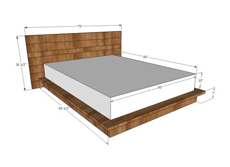 Размеры парящей кровати из дерева фото