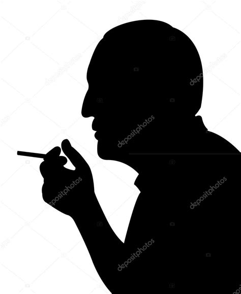 Smoking Man Silhouette Vector Stock Vector Image By ©drart 28130465