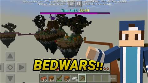 Jogando No Melhor Server De Bedwars Minecraft Pe Youtube