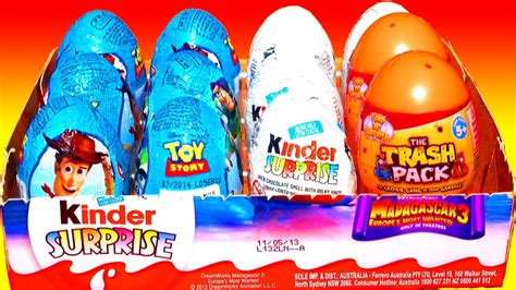 12 Surprise Eggs Toy Story Kinder Surprise Eggs Unboxing Disney Pixar