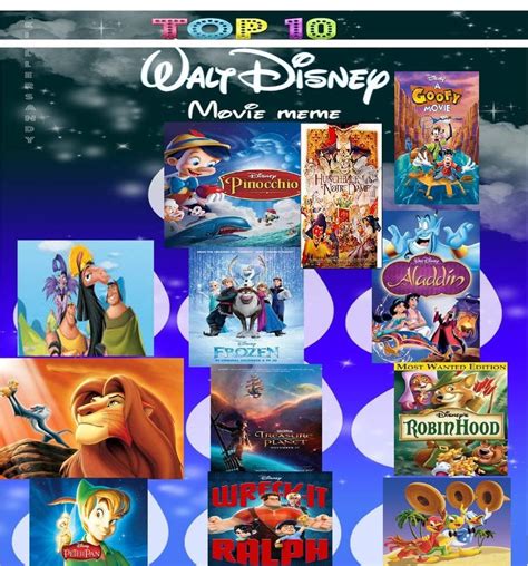 My Favorite Top Ten Disney Movies By Smoothcriminalgirl16 On Deviantart