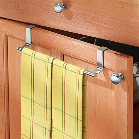 Gliving 14 Modern Kitchen Over Cabinet Strong Steel Towel Bar Rack